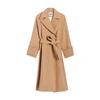 Claudie Pierlot Womens Naturels Gama Loose-fit Belted-waist Wool-blend Coat In Beige