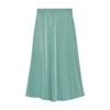 Claudie Pierlot Womens Verts Sapino High-waisted Satin Midi Skirt In Wasser_grun
