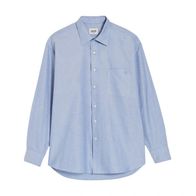 Claudie Pierlot Logo-embroidered Long-sleeve Shirt In Himmel_blau