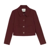 Claudie Pierlot Womens Rouges Vivienne Flap-collar Short-length Stretch-woven Blazer In Bordeaux