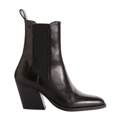 Claudie Pierlot Black Leather Boots In Schwarz