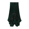 Claudie Pierlot Womens Verts Selode Asymmetric-hem Pleated Woven Midi Skirt In Helles_khaki