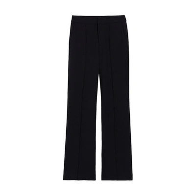 Claudie Pierlot Womens Bleus Piny High-rise Straight-leg Stretch-woven Trousers In Marine