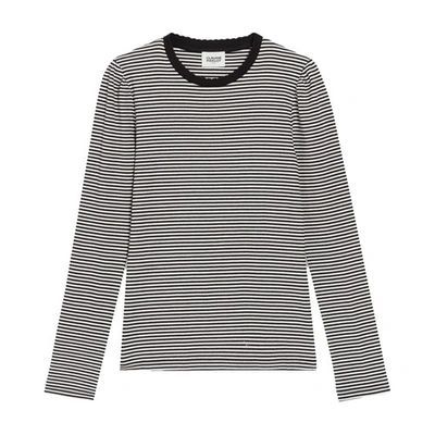 Claudie Pierlot Striped Long-sleeve T-shirt In Zweifarbig
