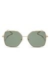 Diff Beatrice 59mm Square Sunglasses In Gold
