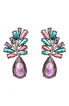 Eye Candy Los Angeles Angelina Cz Drop Earrings In Silver