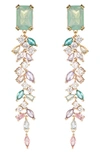 Eye Candy Los Angeles Lina Cz Linear Drop Earrings In Gold