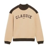 Claudie Pierlot Womens Divers Theoreme Logo-print Cotton-jersey Sweatshirt In Zweifarbig