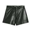 Claudie Pierlot Leather Shorts In Noir / Gris