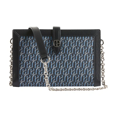 Claudie Pierlot Monogram Wallet Clutch Bag In Blau