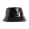 Claudie Pierlot Logo-embossed Patent-finish Bucket Hat In Schwarz