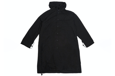 Pre-owned Adidas Originals Adidas Y-3 Tencel Cotton Hooded Long Sleeve Shirt Black