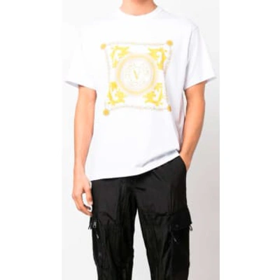 Versace Jeans Couture Logo-print Cotton T-shirt In White