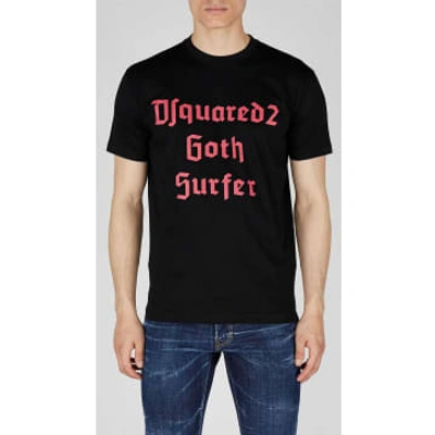 Dsquared2 Goth Surfer Short-sleeve T-shirt In Black