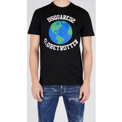 Dsquared2 Globetrotter T-shirt In Black