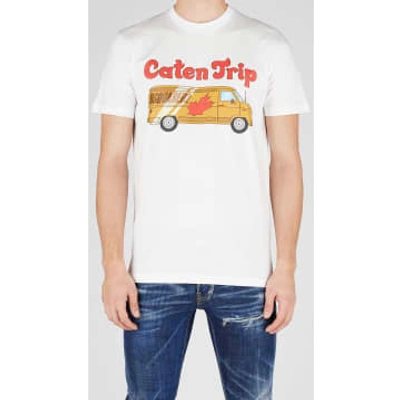 Dsquared2 T-shirt With Caten Trip Print In White