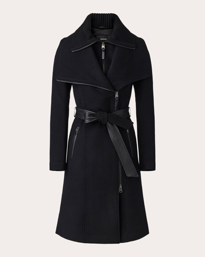 Mackage Women's Nori 2-in-1 Belted Wool Coat In Black