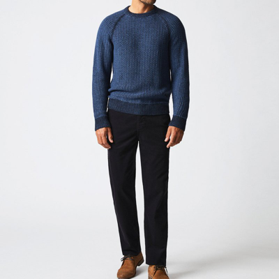 Reid Marled Crewneck Sweater In Blue