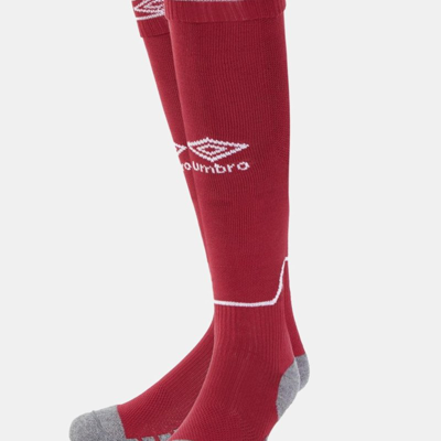 Umbro Men's Diamond Football Socks- New Claret/white In Red