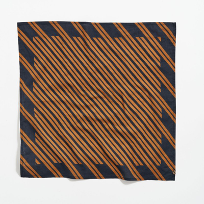 Reid Heirloom Stripe Bandana In Black/gold