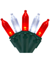 Northern Lights Northlight 100-count Red And White Led Mini Christmas Lights Set 33ft Green Wire In Red