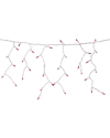Northern Lights Northlight 100 Count Orange Mini Icicle Christmas Lights - 3.5ft White Wire In Purple