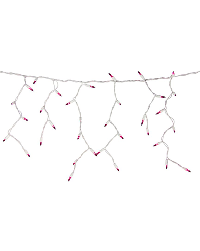 NORTHERN LIGHTS NORTHLIGHT 100 COUNT PURPLE MINI ICICLE CHRISTMAS LIGHTS - 3.5FT WHITE WIRE