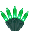 Northern Lights Northlight 100 Green Led Mini Christmas Lights 33ft Green Wire In Green