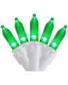 Northern Lights Northlight 100-count Green Mini Christmas Light Set 20.25ft White Wire In Green