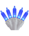 Northern Lights Northlight 100 Blue Led Mini Christmas Lights - 33ft White Wire In Blue
