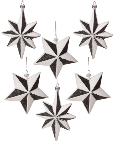 Kurt Adler 5.3in Star Christmas Ornaments Set Of 6 In Multicolor
