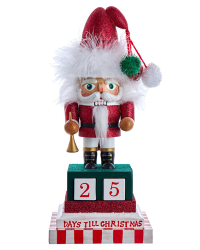 Kurt Adler 12in Nutcracker Countdown To Christmas Santa In Multicolor