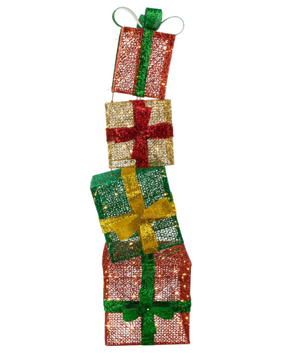 NORTHLIGHT NORTHLIGHT 53IN LED LIGHTED STACKED CHRISTMAS GIFTS OUTDOOR DŽCOR