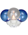 Northlight 100-count Blue & Clear G30 Globe Icicle Patio Lights