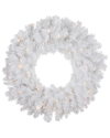 Northlight Pre-lit Snow White Artificial Christmas Wreath