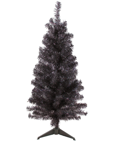 Northlight 4ft Holographic Brown Slim Artificial Tinsel Christmas Tree