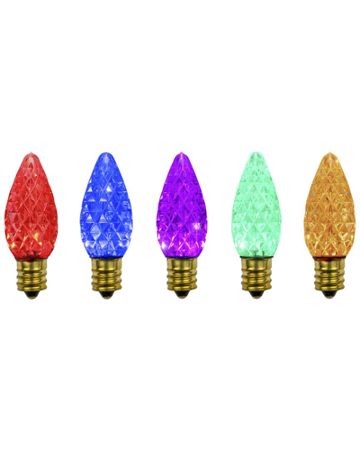 Northlight Pack Of 25 Faceted C7 Led Christmas Replacement Lights In Multi