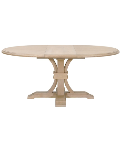 Essentials For Living Devon 54in Round Extension Dining Table In Brown