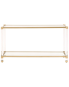 Essentials For Living Nouveau Console Table In Brass