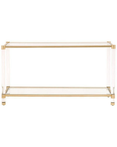 Essentials For Living Nouveau Console Table In Brass