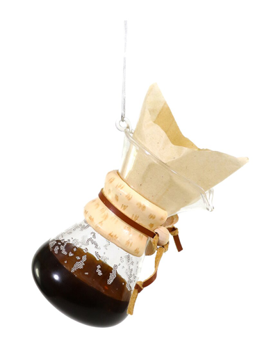 Cody Foster & Co. Pour Over Coffee Maker Ornament In Brown