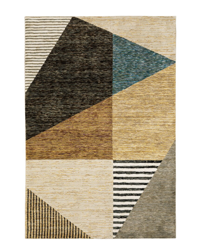 Stylehaven Serene Contemporary Geometric Area Rug In Gold