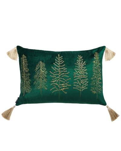 Safavieh Holiday Tree Pillow In Green