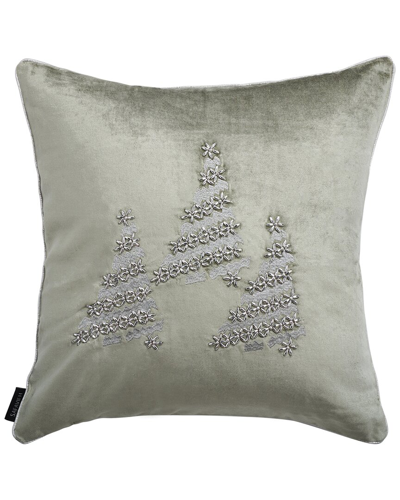 Safavieh Winter Tree Pillow In Silver