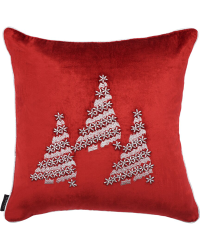 Safavieh Winter Tree Pillow In Red