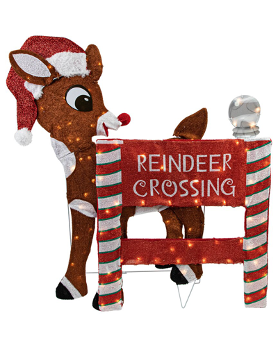 Northlight 36in Led Lighted Rudolph Reindeer Crossing Outdoor Display