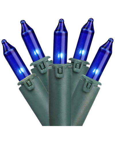 Northlight 45.5ft 100-count Blue Mini Christmas Light Set