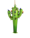 Northern Lights Northlight 5.5in Green Cactus With Retro Light String Glass Christmas Ornament In Green
