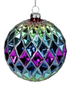 Northlight 3.75in Vibrantly Colored 2-finish Harlequin Glass Christmas Ball  Ornament In Multi