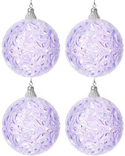 Kurt Adler 4.5in Ball Christmas Ornaments In Multicolor